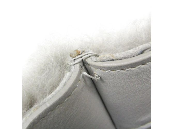 Borsa in pelle grigia Balenciaga Paper A6 370926 Marrone - vista 9