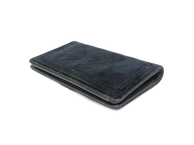 Chanel Boy Chanel A80285 Damen Velours Langbörse Marineblau - Ansicht 2