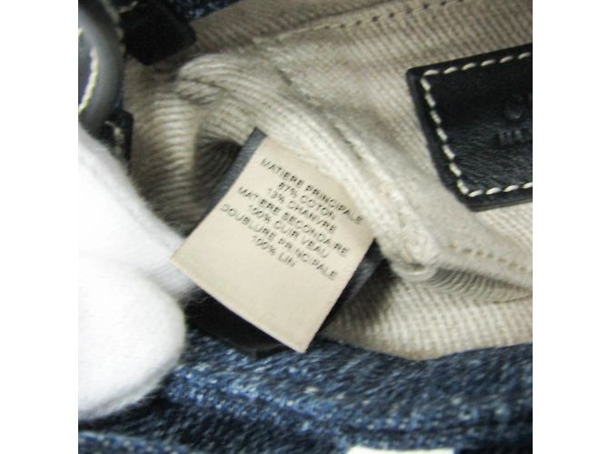 Borsa a mano Chloé Woody Nano Nero Blu - vista 11
