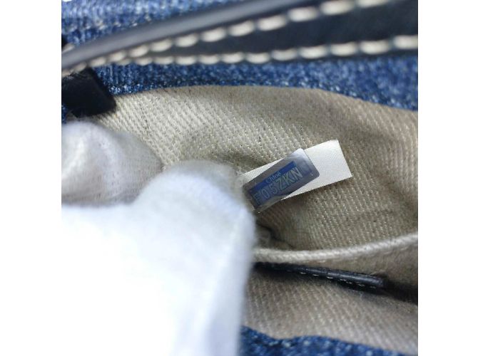 Borsa a mano Chloé Woody Nano Nero Blu - vista 12