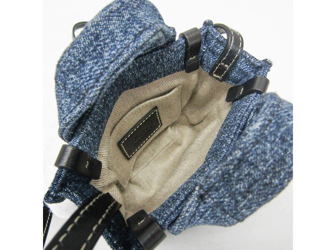 Borsa a mano Chloé Woody Nano Nero Blu - vista 4