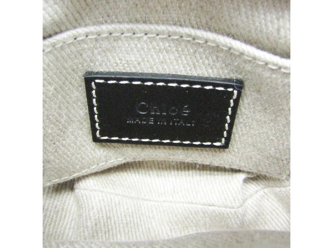 Borsa a mano Chloé Woody Nano Nero Blu - vista 9