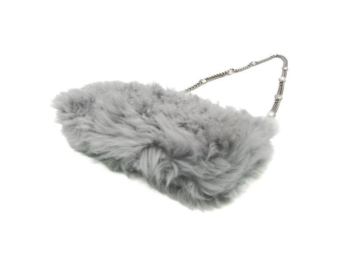 Borsa a spalla in pelle grigia Miu Miu Marrone - vista 2