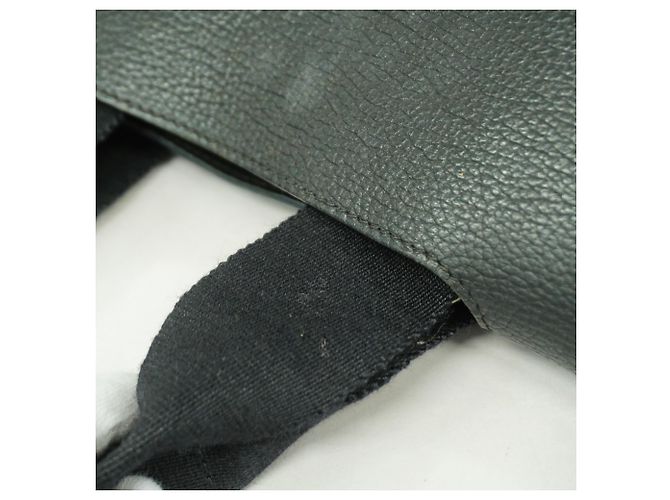 Hermès Borsa tote Hermes Valparaiso PM Toile Chevron Nera Nero - vista 12