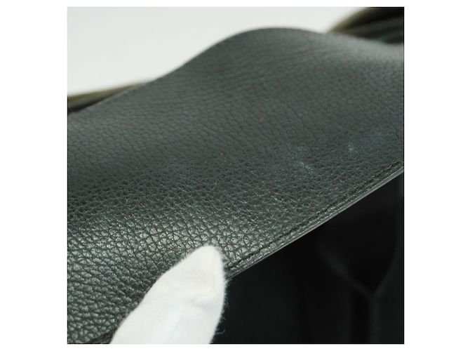 Hermès Borsa tote Hermes Valparaiso PM Toile Chevron Nera Nero - vista 13