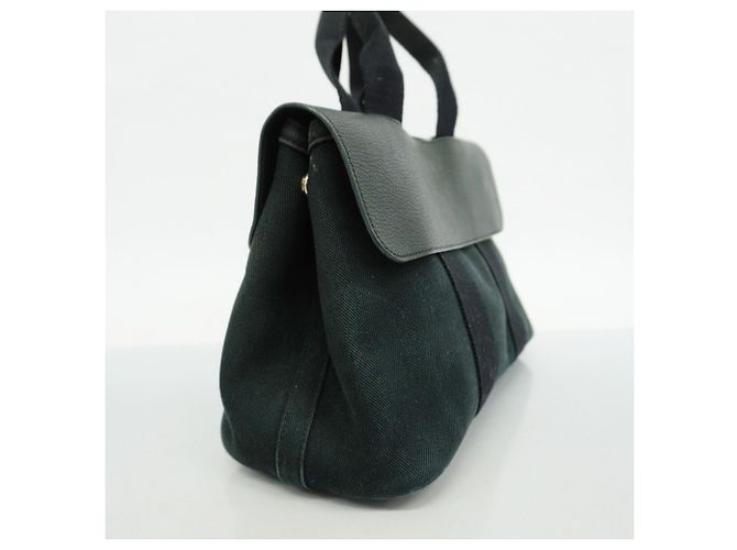 Hermès Borsa tote Hermes Valparaiso PM Toile Chevron Nera Nero - vista 2