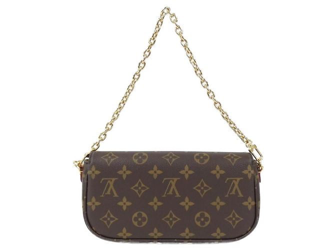 Borsa a spalla Louis Vuitton Monogram Wallet on Chain Ivy M81911 Marrone Monogramma - vista 2