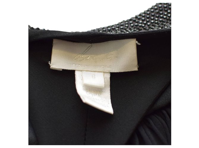 Autre Marque Chloe Schwarzes Mini-Kleid aus Seide und Viskose mit Swarovski Kristallen - Ansicht 3