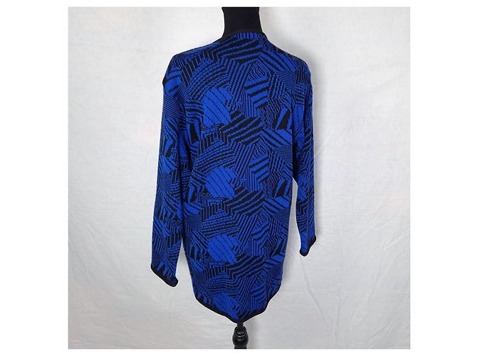 Vintage Yves Saint Laurent Pullover aus den 70er Jahren Schwarz Blau - Ansicht 11