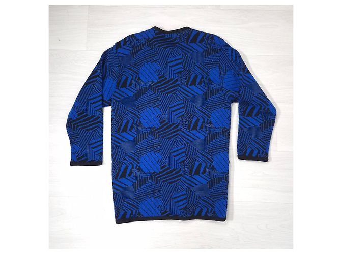 Vintage Yves Saint Laurent Pullover aus den 70er Jahren Schwarz Blau - Ansicht 2