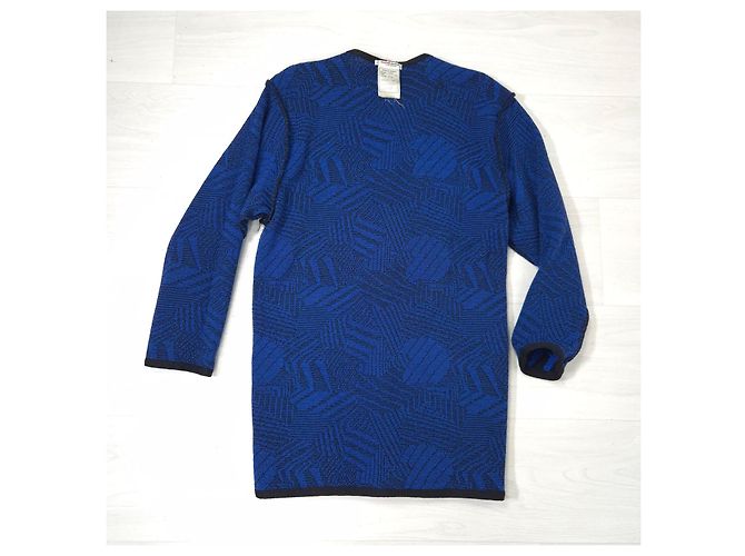 Vintage Yves Saint Laurent Pullover aus den 70er Jahren Schwarz Blau - Ansicht 4