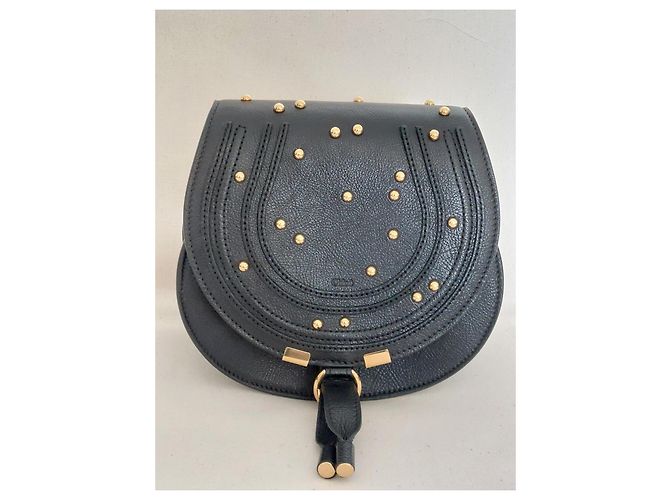 Chloé Borsa in pelle Marcie Nero - vista 2