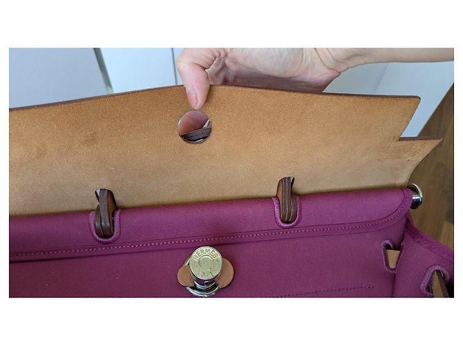 Hermès Herbag Toile 39 Rosa - vista 11