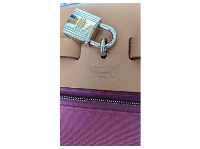 Hermès Herbag Toile 39 Rosa - vista 8