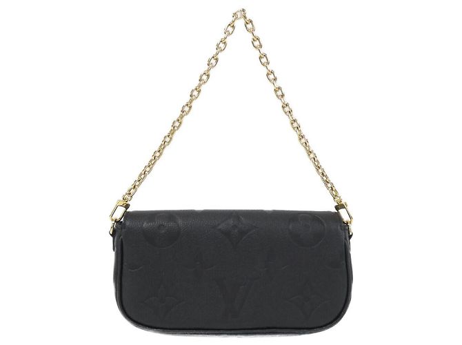 Bolsa de ombro Louis Vuitton Monogram Empreinte Wallet on Chain Ivy Preto - vista 2