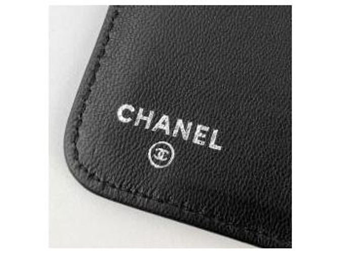Custodia iPad Chanel in pelle di agnello nera trapuntata Nero - vista 6