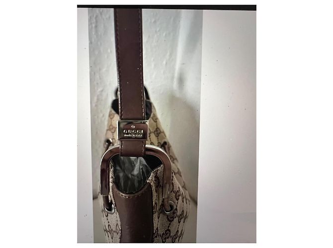 Ophidia 0013748 Marrone/Beige GG Borsa a spalla con cordino Gucci Marrone scuro - vista 4