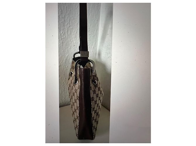 Ophidia 0013748 Marrone/Beige GG Borsa a spalla con cordino Gucci Marrone scuro - vista 5