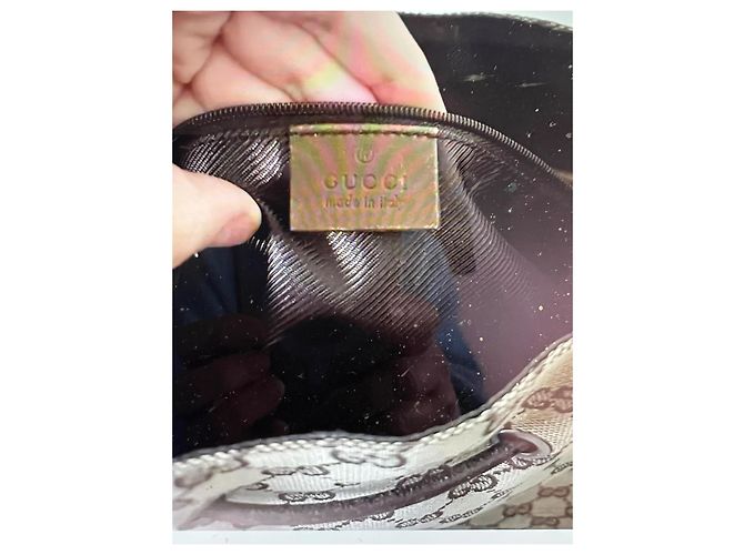 Ophidia 0013748 Marrone/Beige GG Borsa a spalla con cordino Gucci Marrone scuro - vista 7
