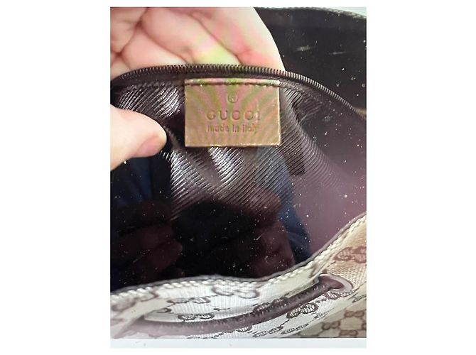 Ophidia 0013748 Marrone/Beige GG Borsa a spalla con cordino Gucci Marrone scuro - vista 9