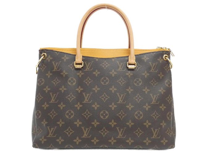 Borsa Tote Pallas Monogram Louis Vuitton Marrone D'oro - vista 2