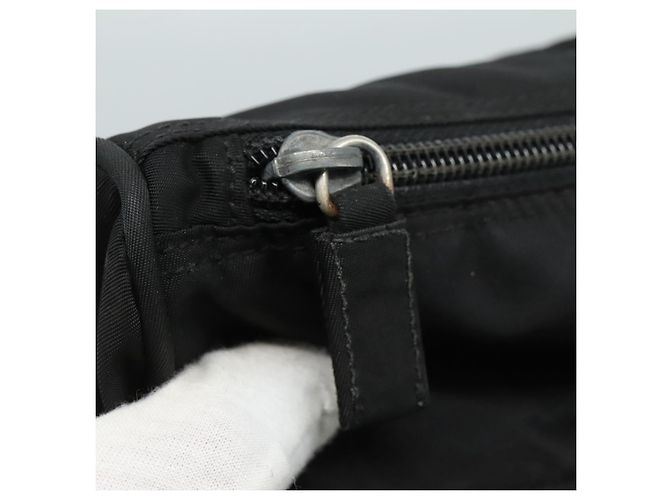 PRADA Borsa a Spalla in Nylon Nera e Argento Autentica 109422 Nero - vista 10