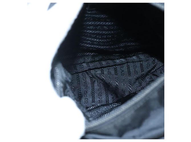 PRADA Borsa a Spalla in Nylon Nera e Argento Autentica 109422 Nero - vista 11
