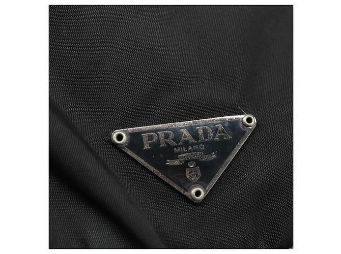 PRADA Borsa a Spalla in Nylon Nera e Argento Autentica 109422 Nero - vista 17