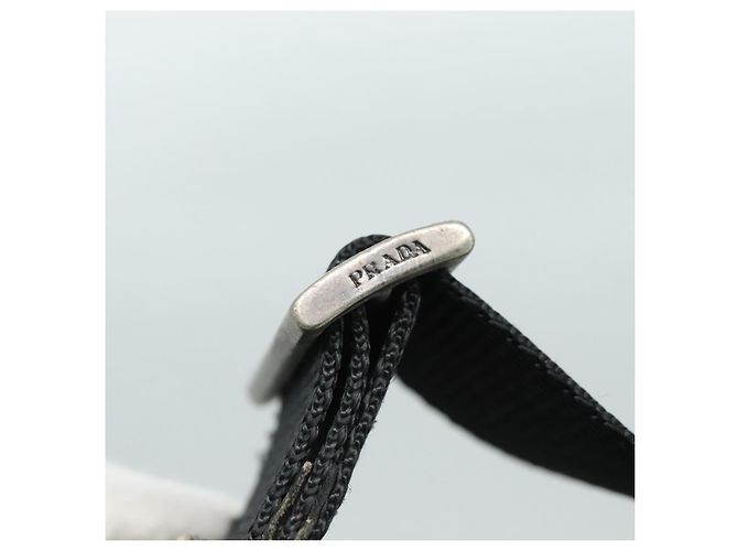 PRADA Borsa a Spalla in Nylon Nera e Argento Autentica 109422 Nero - vista 18