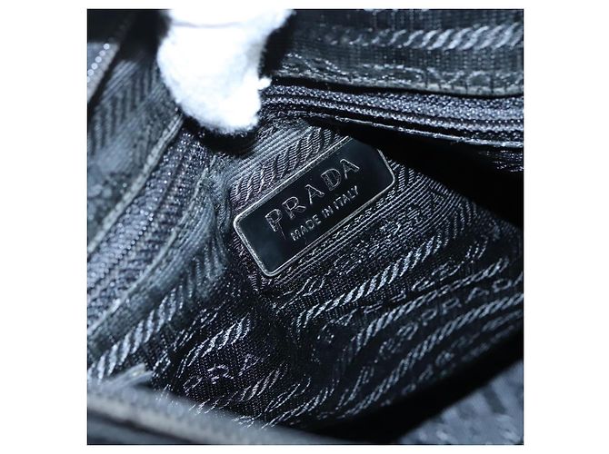 PRADA Borsa a Spalla in Nylon Nera e Argento Autentica 109422 Nero - vista 19