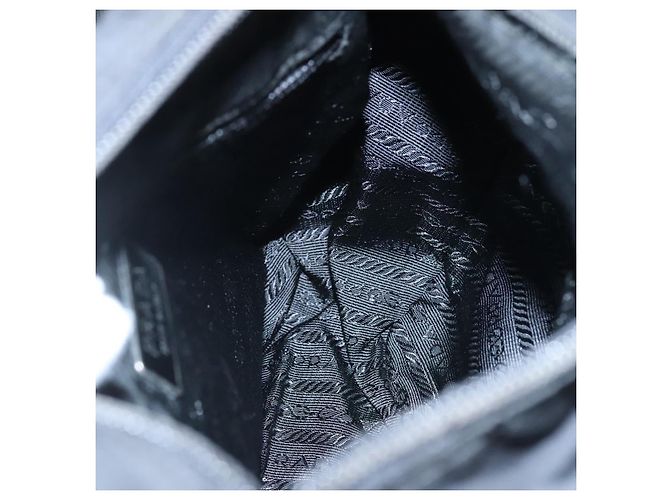 PRADA Borsa a Spalla in Nylon Nera e Argento Autentica 109422 Nero - vista 20