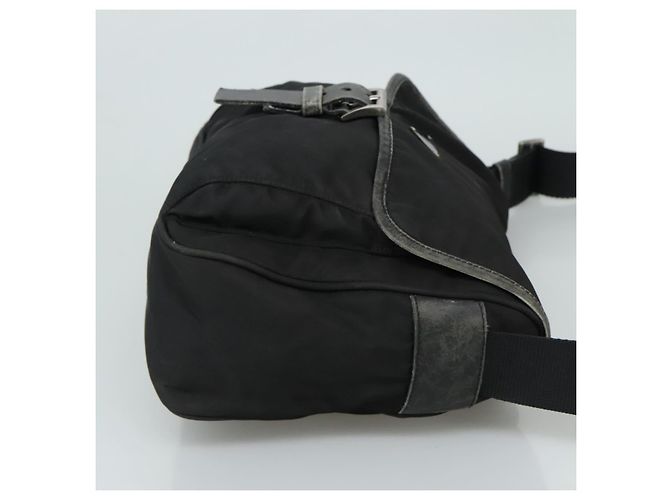 PRADA Borsa a Spalla in Nylon Nera e Argento Autentica 109422 Nero - vista 3