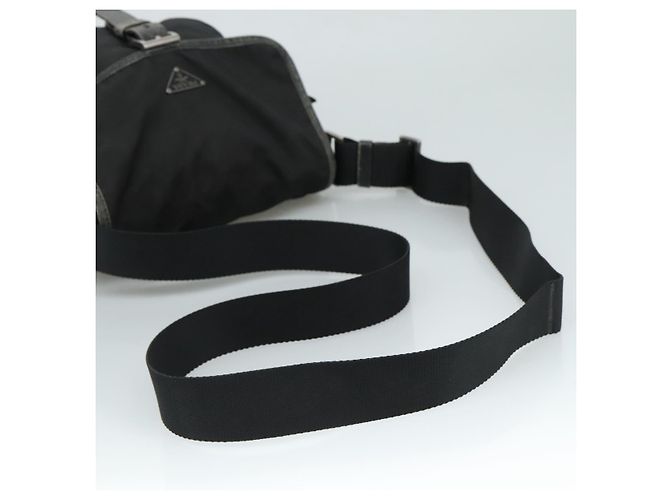 PRADA Borsa a Spalla in Nylon Nera e Argento Autentica 109422 Nero - vista 7