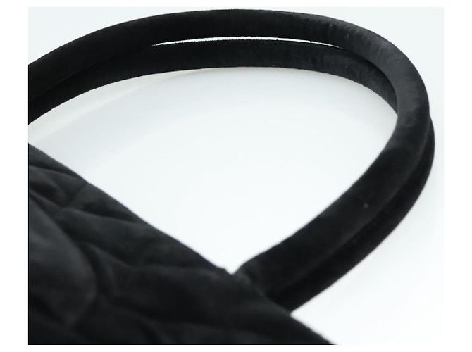 CHANEL Borsa Tote Standard Matelassé Velluto Nero CC Auth yk16770 - vista 8
