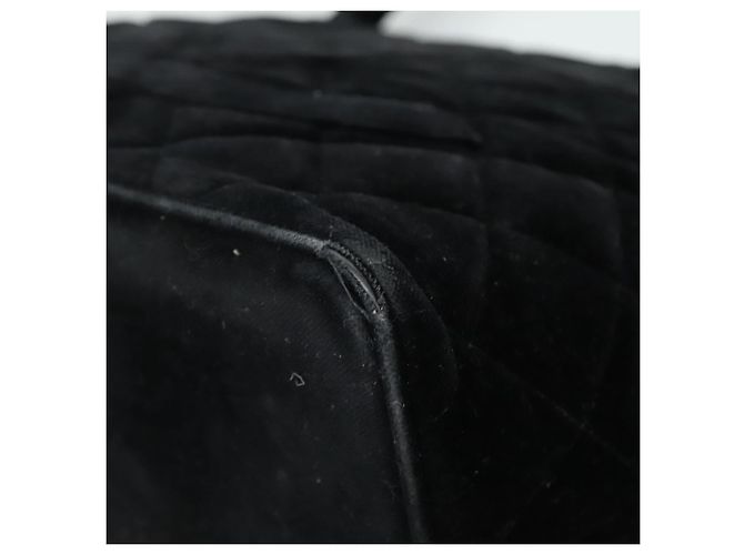 CHANEL Borsa Tote Standard Matelassé Velluto Nero CC Auth yk16770 - vista 9