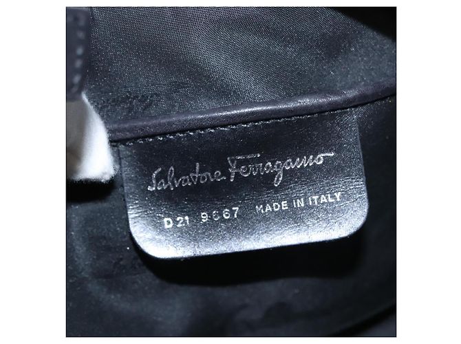 Borsa a spalla Salvatore Ferragamo in lana grigia Auth bs21555 Marrone - vista 12