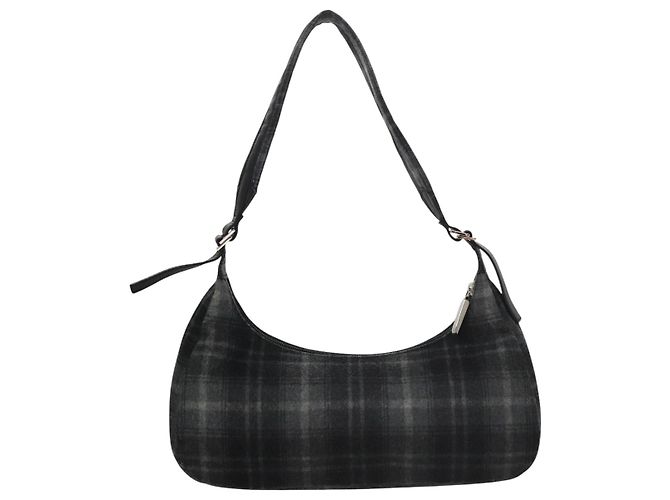 Borsa a spalla Salvatore Ferragamo in lana grigia Auth bs21555 Marrone - vista 2