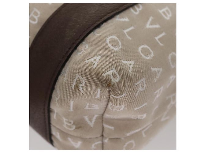 Bulgari Bolso Tote BVLGARI de lona marrón plateado auténtico bs21581 Castaño Plata - vista 16
