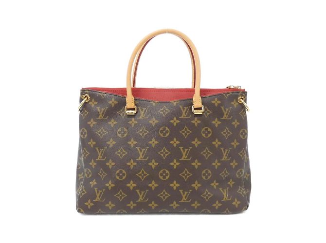 Borsa Tote Pallas Monogram Louis Vuitton Marrone Fuschia - vista 2