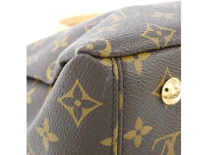 Borsa Tote Pallas Monogram Louis Vuitton Marrone Fuschia - vista 3
