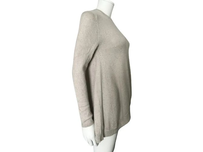 Brunello Cucinelli Pailletten-Cashmere-Oberteil Beige - Ansicht 2