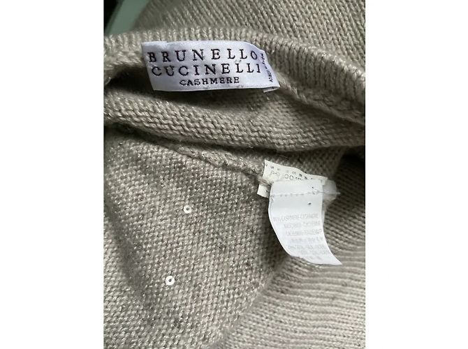 Brunello Cucinelli Pailletten-Cashmere-Oberteil Beige - Ansicht 5