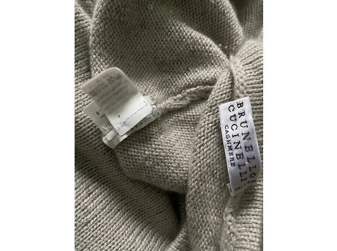 Brunello Cucinelli Pailletten-Cashmere-Oberteil Beige - Ansicht 6