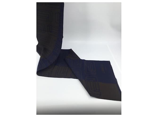 Sciarpa di lana e fazzoletto Lancel Blu - vista 10
