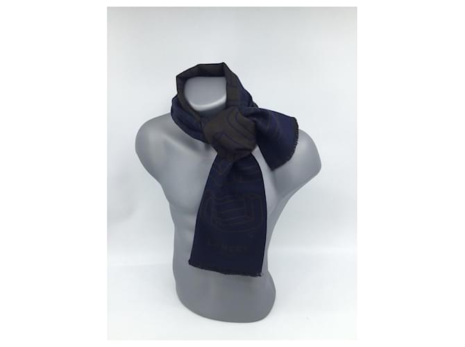 Sciarpa di lana e fazzoletto Lancel Blu - vista 11