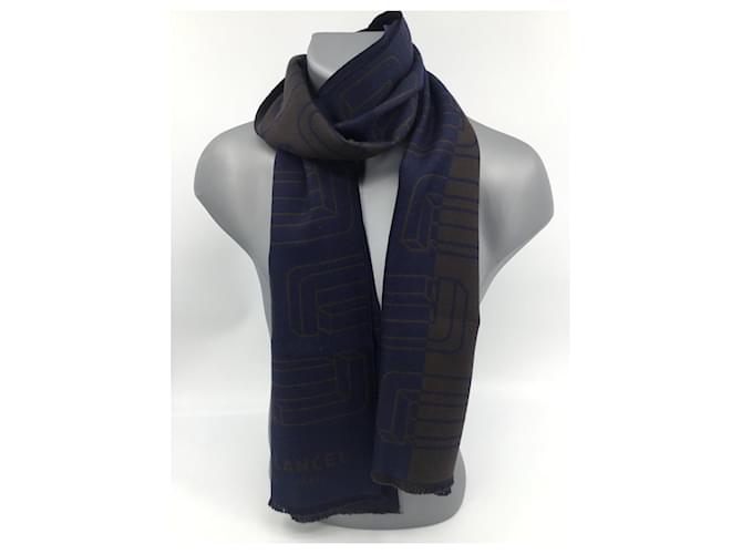 Sciarpa di lana e fazzoletto Lancel Blu - vista 16