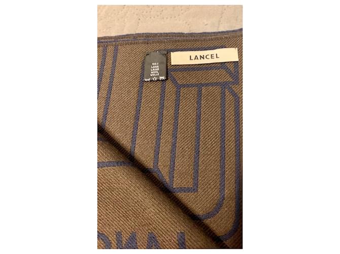 Sciarpa di lana e fazzoletto Lancel Blu - vista 2