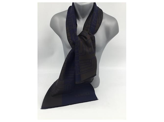 Sciarpa di lana e fazzoletto Lancel Blu - vista 6