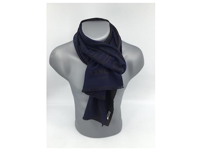 Sciarpa di lana e fazzoletto Lancel Blu - vista 8