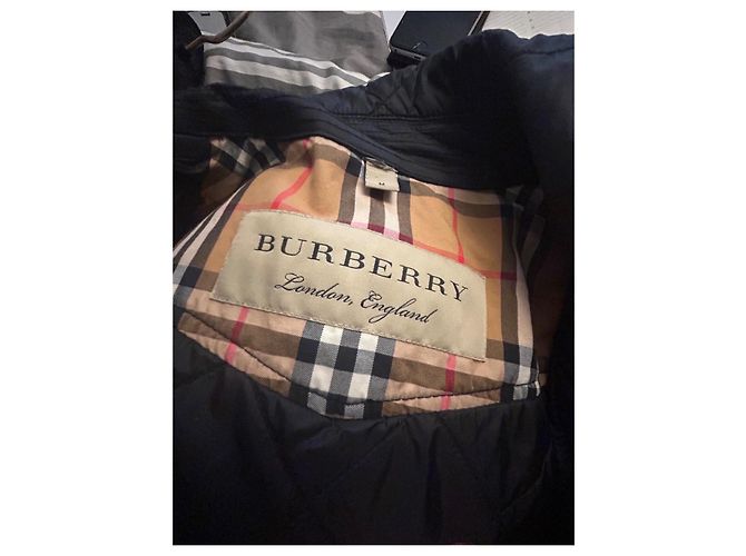 Burberry Parka Acolchada Negra de Nylon Talla M Negro - vista 8